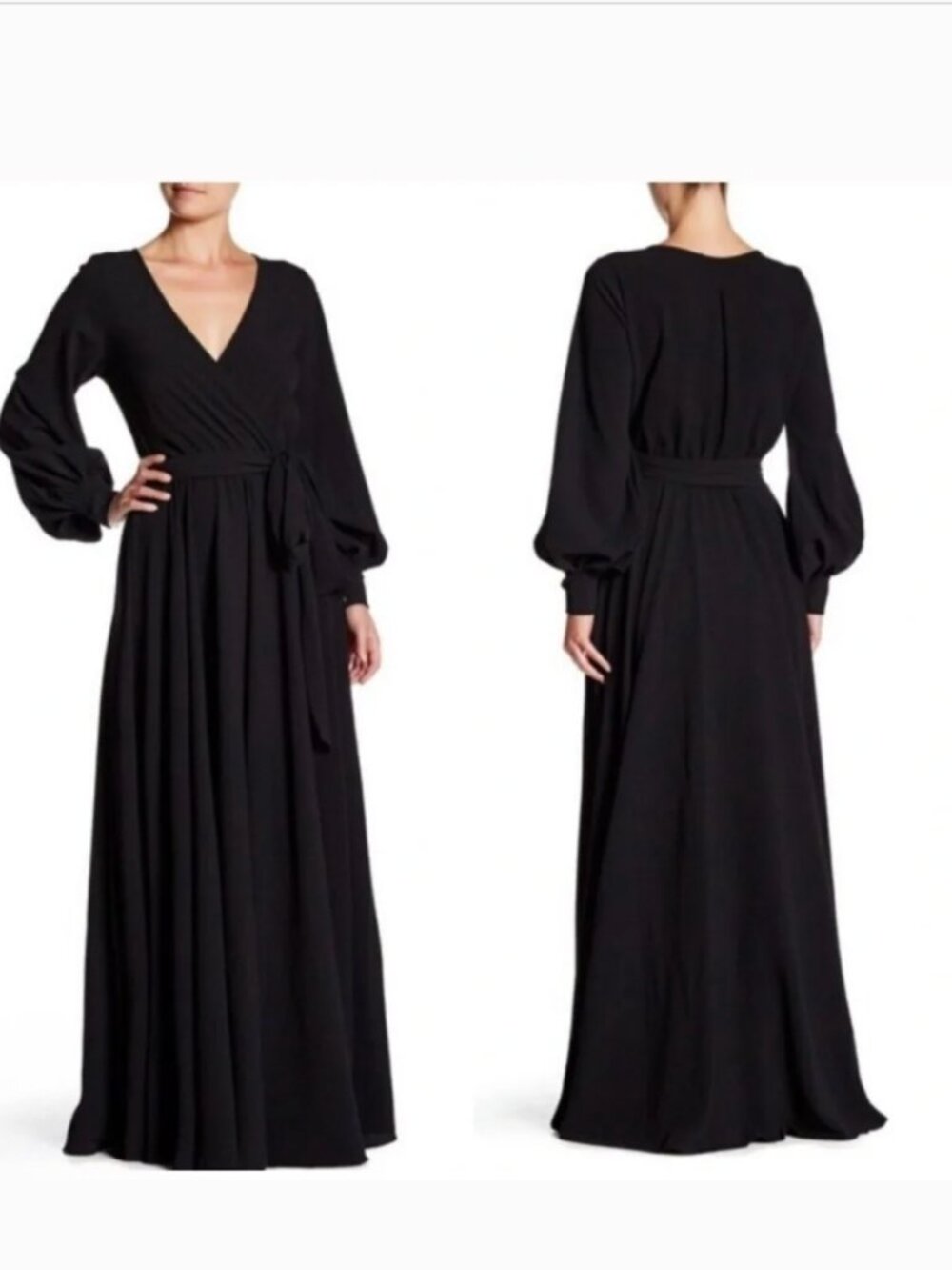 Meghan Los Angeles Fabulous Lilypad  Maxi Dress Size Small Black NEW